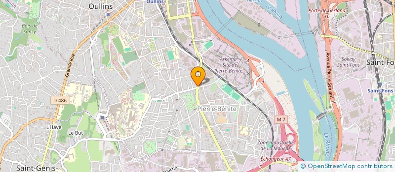 localisation de l'entreprise SCI LEBRET  OULLINS-PIERRE-BENITE