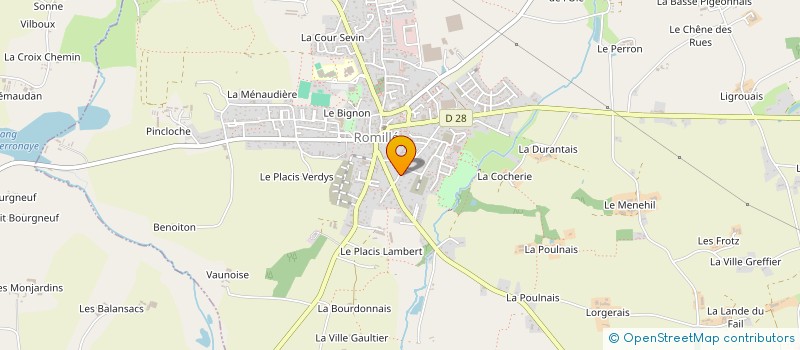 localisation de l'entreprise SCI LECHAUX MENARD  ROMILLE