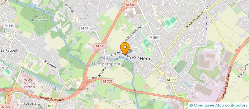 localisation de l'entreprise SCI LECLERC  HEM