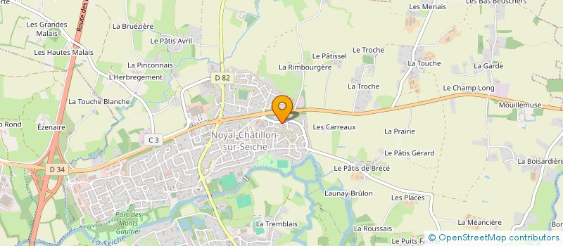 localisation de l'entreprise SCI LECLERC VILLERET  NOYAL-CHATILLON-SUR-SEICHE