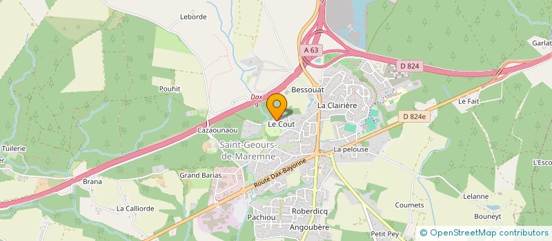 localisation de l'entreprise SCI LECOUME à SAINT-GEOURS-DE-MAREMNE