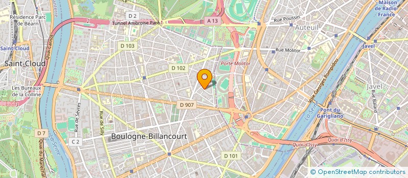 localisation de l'entreprise SCI LECOURBE-CAMBRONNE à BOULOGNE-BILLANCOURT