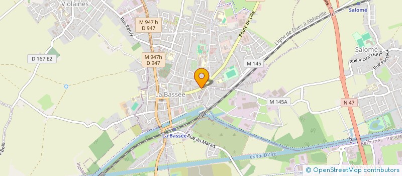 localisation de l'entreprise SCI LEFEBVRE MAX ET VIRGINIE  LA BASSEE