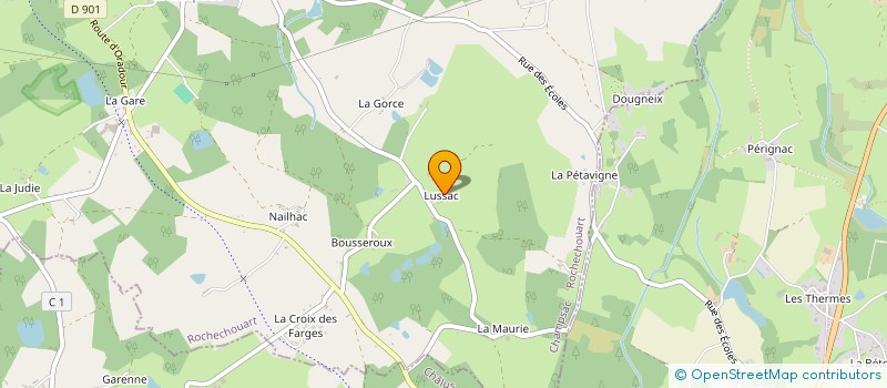 localisation de l'entreprise SCI LEGACY LUSSAC  CHAMPSAC