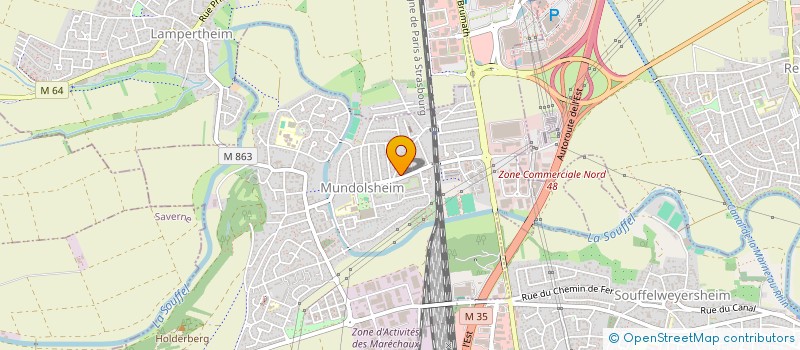 localisation de l'entreprise SCI LEGEM  MUNDOLSHEIM