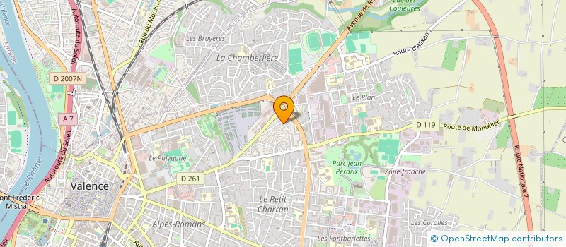 localisation de l'entreprise SCI LEGER  VALENCE