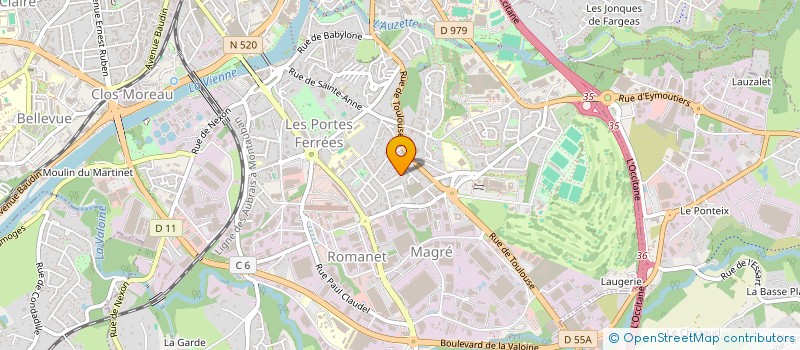 localisation de l'entreprise SCI LEGROS-JARGOT à LIMOGES