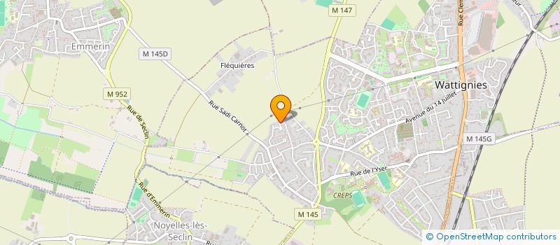 localisation de l'entreprise SCI LELIEVRE-BOUTRY  WATTIGNIES