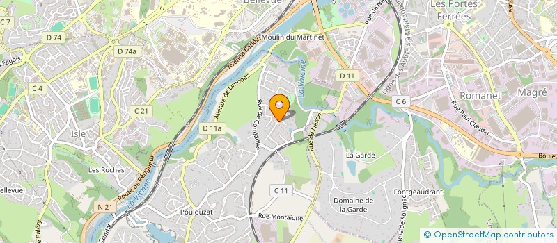 localisation de l'entreprise SCI LELONG  CONDAT-SUR-VIENNE