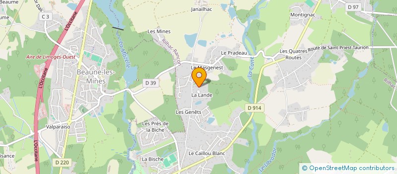 localisation de l'entreprise SCI LEM  RILHAC-RANCON