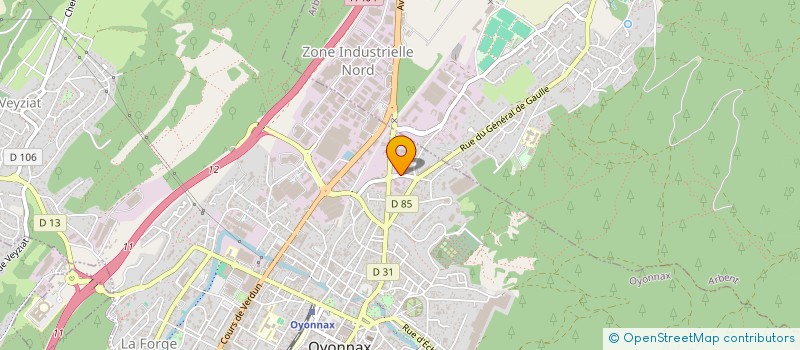 localisation de l'entreprise SCI LENAD  OYONNAX
