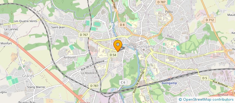 localisation de l'entreprise SCI LENELL  GUINGAMP