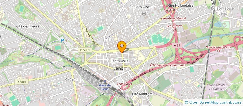 localisation de l'entreprise SCI LENS ET NOUS  LENS