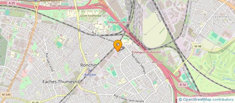 localisation de l'entreprise SCI LEO16  RONCHIN