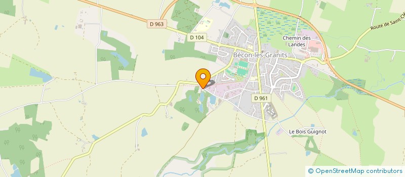 localisation de l'entreprise SCI LEOLINI à BECON-LES-GRANITS