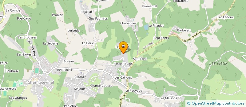 localisation de l'entreprise SCI LEON  CHAMPCEVINEL