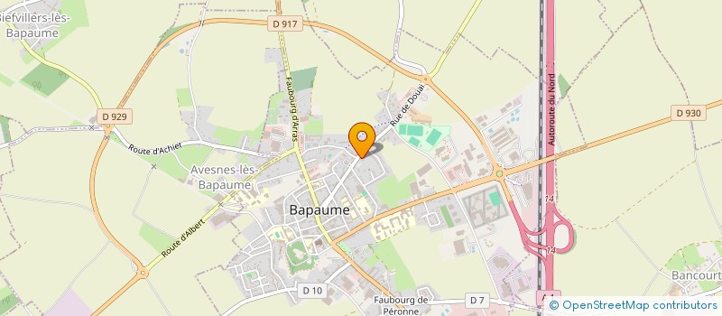 localisation de l'entreprise SCI LEON  BAPAUME