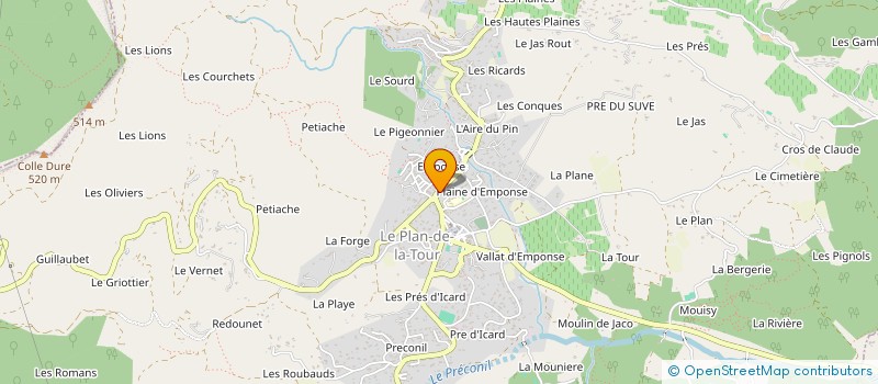 localisation de l'entreprise SCI LEONCINO  LE PLAN-DE-LA-TOUR