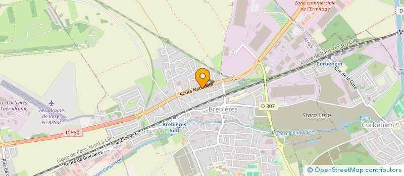 localisation de l'entreprise SCI LEPAGE ET DAVID  BREBIERES