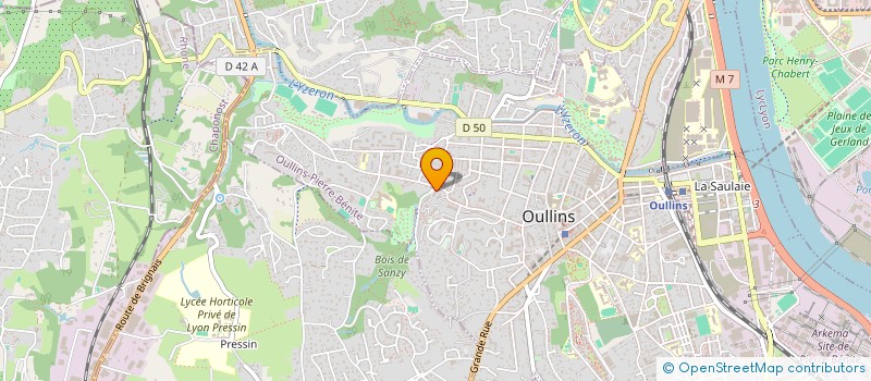 localisation de l'entreprise SCI LEPTIS  OULLINS-PIERRE-BENITE