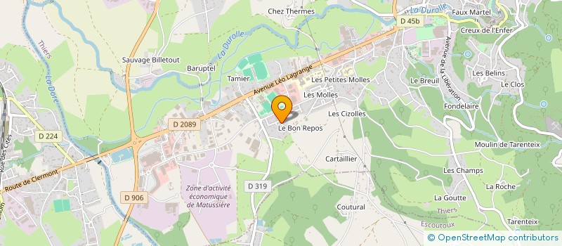 localisation de l'entreprise SCI LES 12 OEILLETS  THIERS