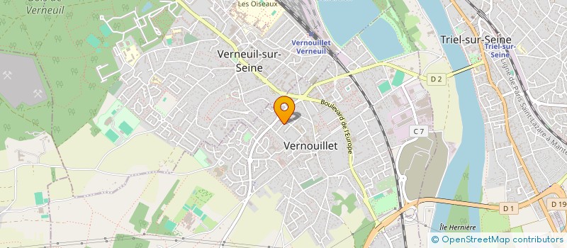 localisation de l'entreprise SCI LES 2 A  VERNOUILLET