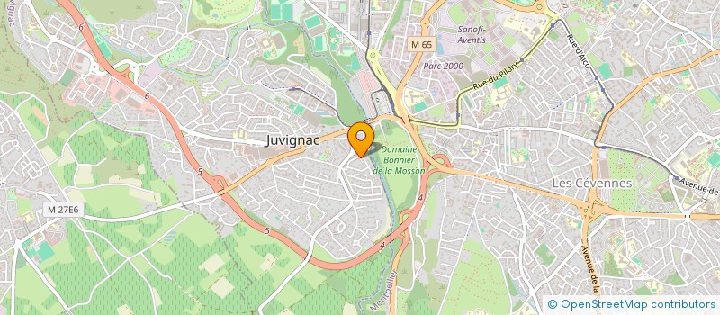 localisation de l'entreprise SCI LES 2 C  JUVIGNAC