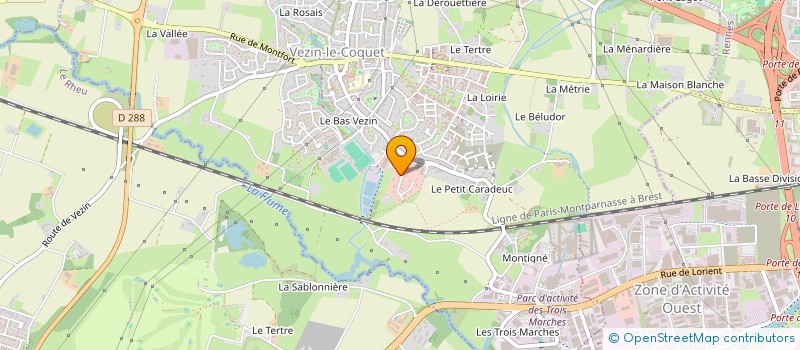localisation de l'entreprise SCI LES 2 EM'  VEZIN-LE-COQUET