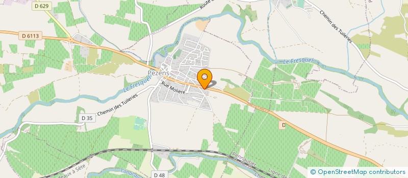 localisation de l'entreprise SCI LES 2 F  PEZENS