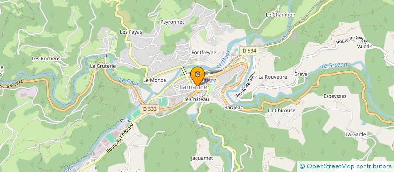 localisation de l'entreprise SCI LES 2 F  LAMASTRE