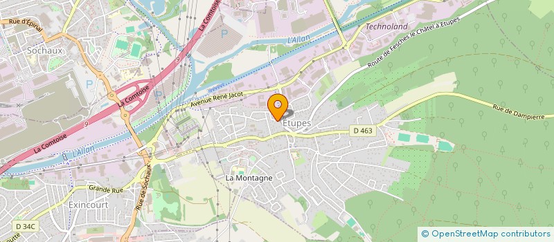 localisation de l'entreprise SCI LES 2 F  ETUPES