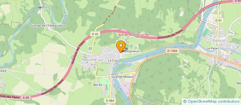 localisation de l'entreprise SCI LES 2 G  NEUVILLE-SUR-AIN