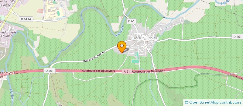 localisation de l'entreprise SCI LES 2 M  LUC-SUR-ORBIEU