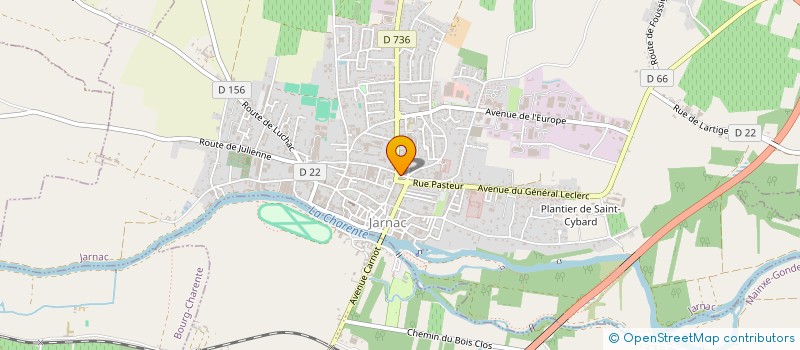 localisation de l'entreprise SCI LES 2 R à JARNAC