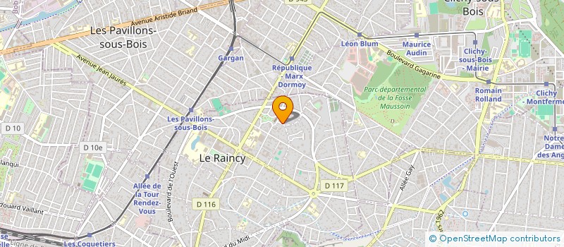 localisation de l'entreprise SCI LES 2 ROUES à LE RAINCY