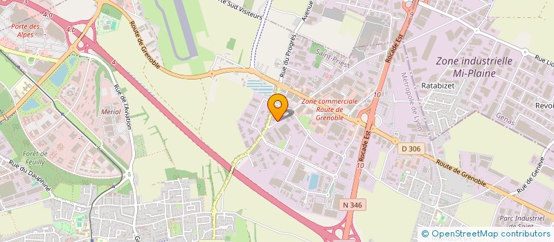 localisation de l'entreprise SCI LES 2 V  SEYSSUEL