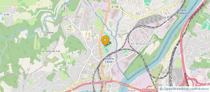 localisation de l'entreprise SCI LES 2 VALLEES  GIVORS