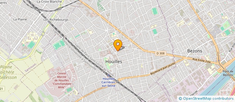 localisation de l'entreprise SCI LES 2 W  HOUILLES