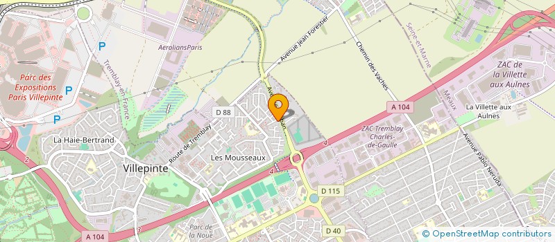 localisation de l'entreprise SCI LES 2 Y.Y à VILLEPINTE