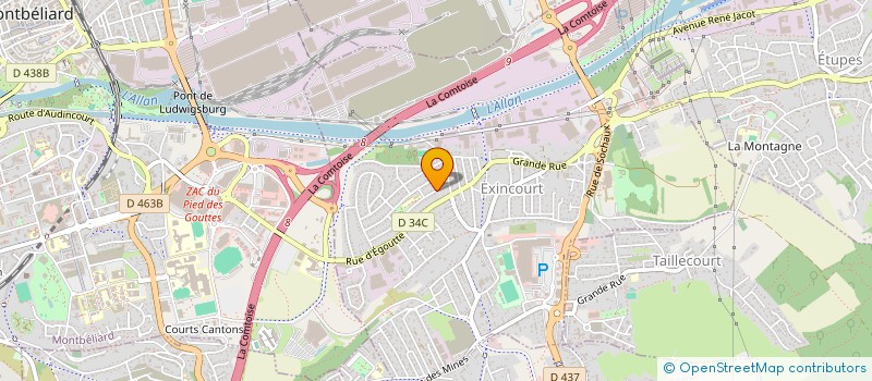 localisation de l'entreprise SCI LES 2A  AUDINCOURT