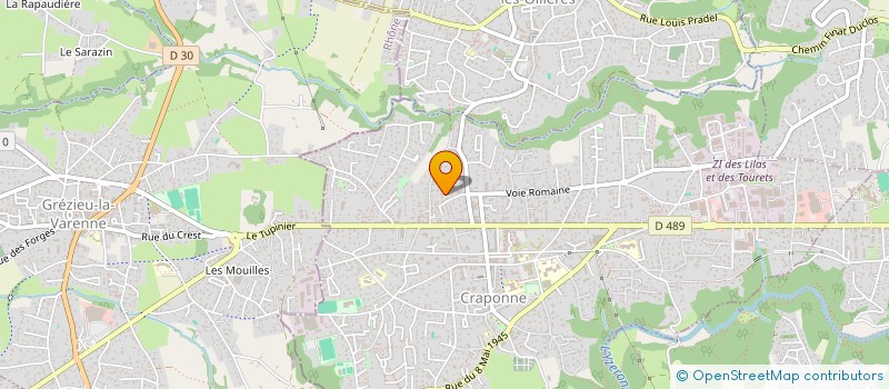 localisation de l'entreprise SCI LES 2AC  CRAPONNE