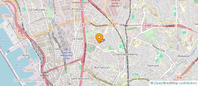 localisation de l'entreprise SCI LES 2B à MARSEILLE