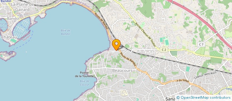 localisation de l'entreprise SCI LES 2BOU à SANARY-SUR-MER