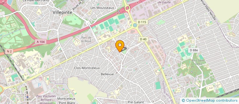 localisation de l'entreprise SCI LES 2J à VILLEPINTE