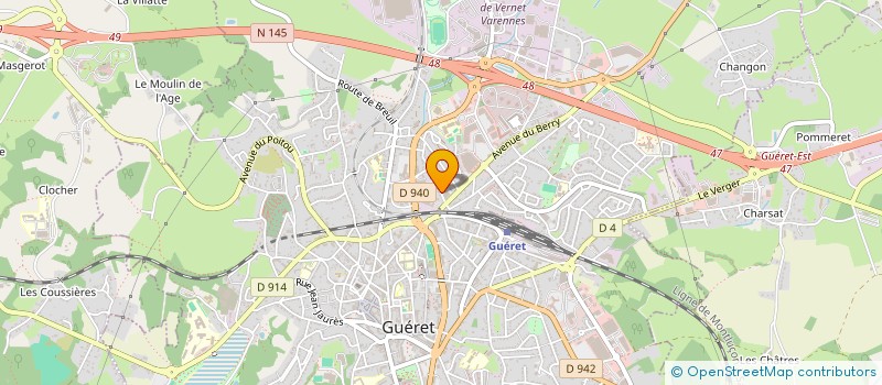localisation de l'entreprise SCI LES 2M  GUERET