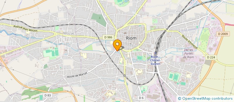 localisation de l'entreprise SCI LES 3 A  RIOM