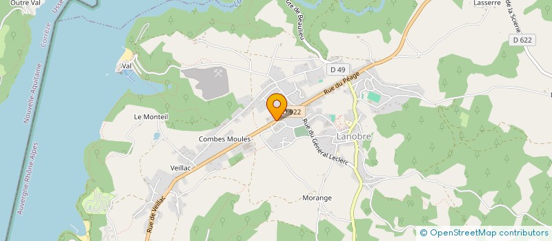 localisation de l'entreprise SCI LES 3 AILES à LANOBRE