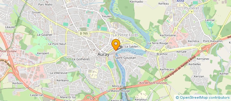 localisation de l'entreprise SCI LES 3 B à AURAY