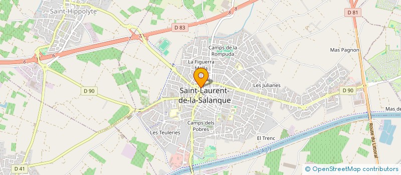 localisation de l'entreprise SCI LES 3 B  SAINT-LAURENT-DE-LA-SALANQUE