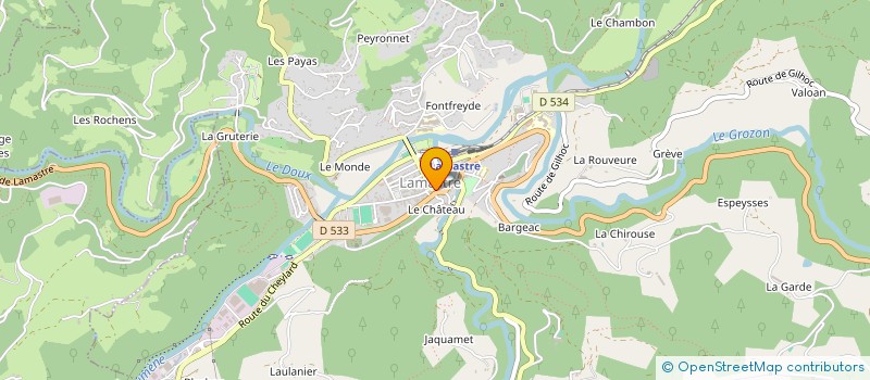 localisation de l'entreprise SCI LES 3 B  LAMASTRE